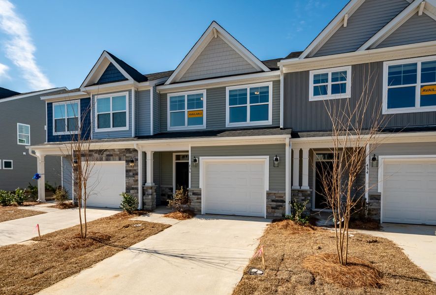 Front exterior of a new home in The Landings at Montague, Goose Creek, SC, highlighting curb appeal (Image 24).
