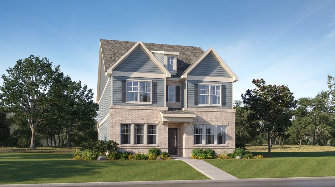Front exterior of a home in the Forrest Crossing: Forrest Crossing Single Family community, located in Woodstock, GA (Image 9).