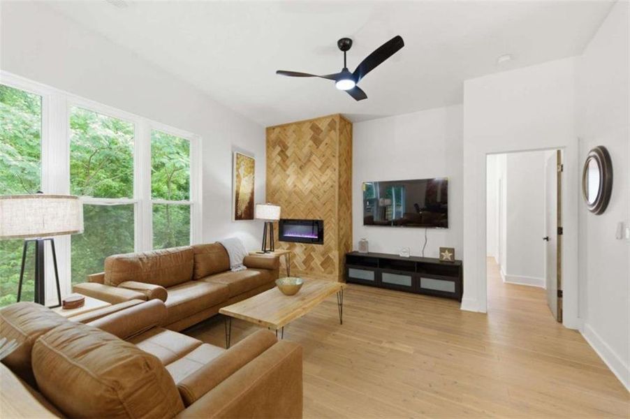 Furnished interior view inside a new home in , Atlanta (Image 10).