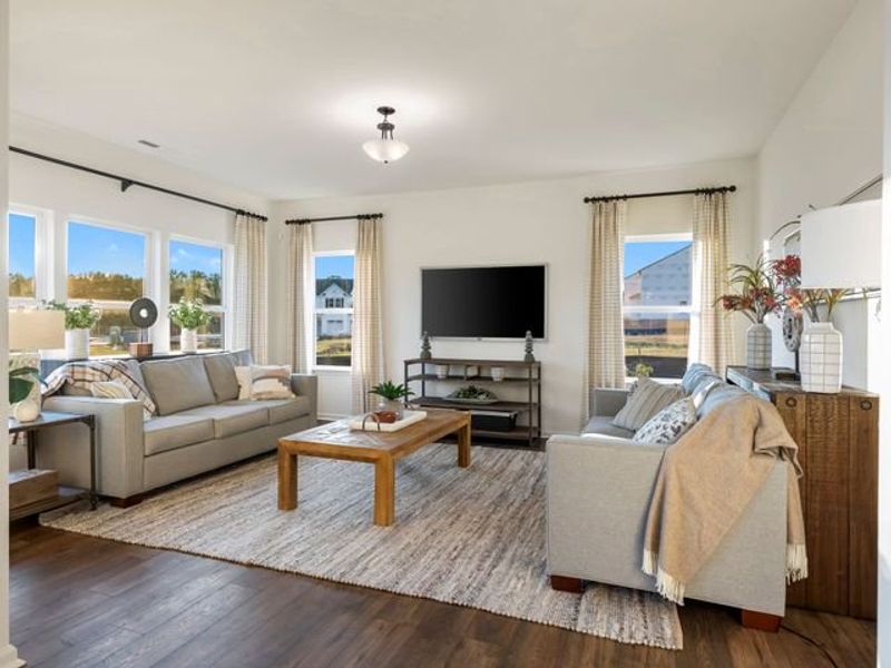 Representative furnished interior of a home built from the Jasper II by True Homes in Colvin Park, Rock Hill (Image 7).