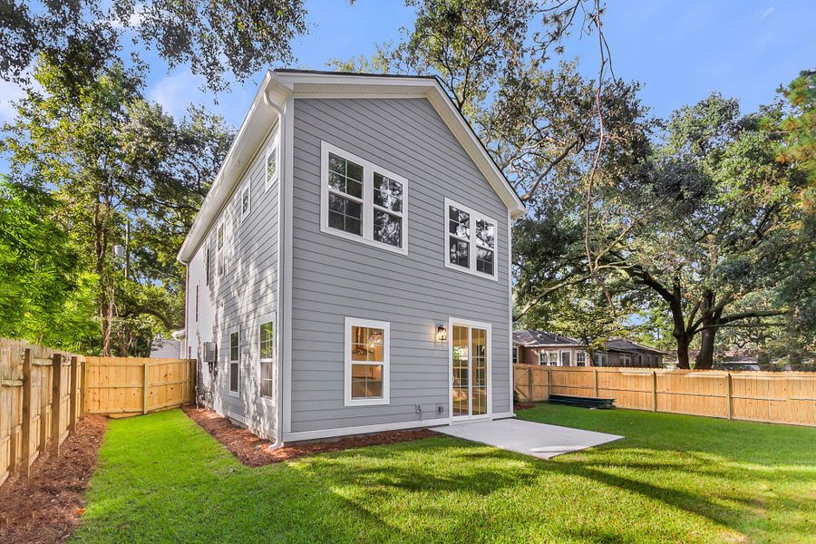 Exterior details and patio area of a home in , Charleston (Image 19). Exterior details and patio area of a home in , Charleston (Image 19).