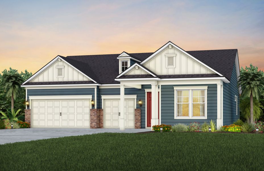 Representative exterior photo of a completed home built from the Mahogany by Pulte Homes in Fiddler's Cove, Kingsland, GA (Image 18). Representative exterior photo of a completed home built from the Mahogany by Pulte Homes in Fiddler's Cove, Kingsland, GA (Image 18).