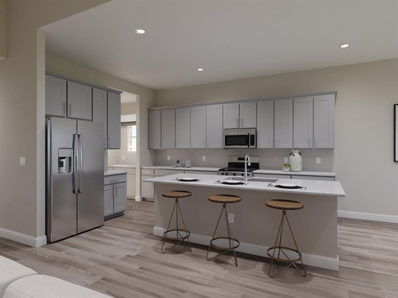 Furnished interior view inside a new home in Lakehaven - Premier Series, Farmersville (Image 5). Furnished interior view inside a new home in Lakehaven - Premier Series, Farmersville (Image 5).