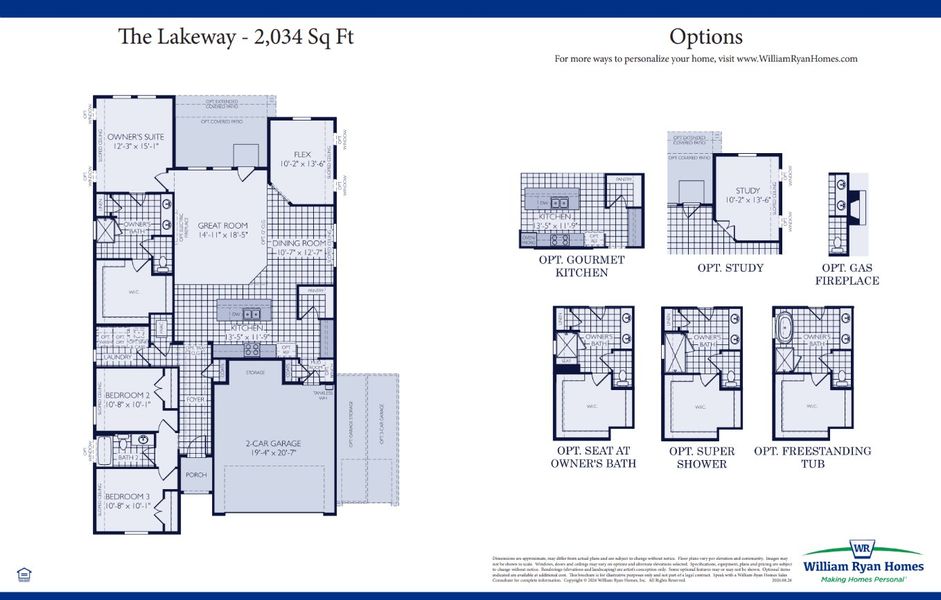 2D floor plan layout of this home in Creekside, Royse City, TX (Image 4).