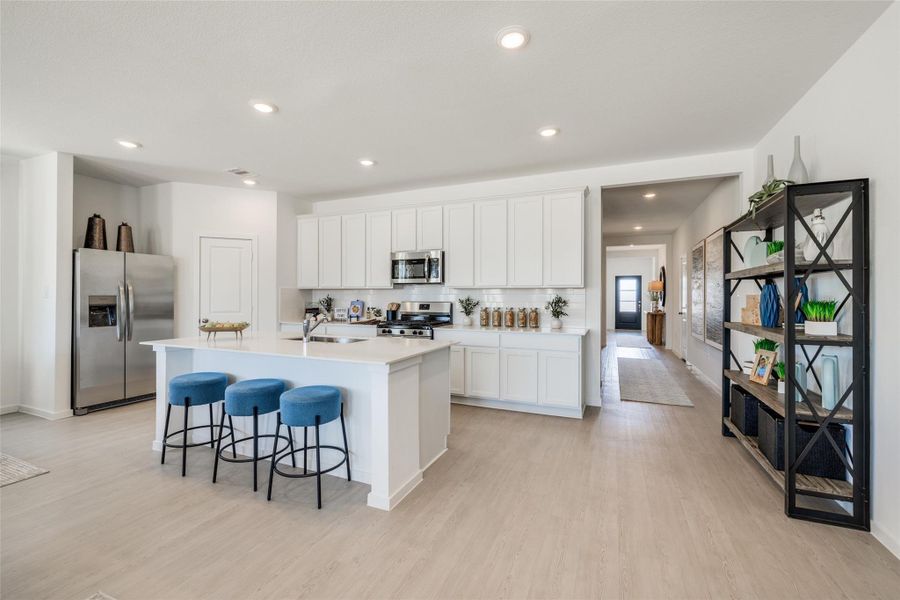 Pics are not of actual home.  They are a representative of a home of the same floor plan