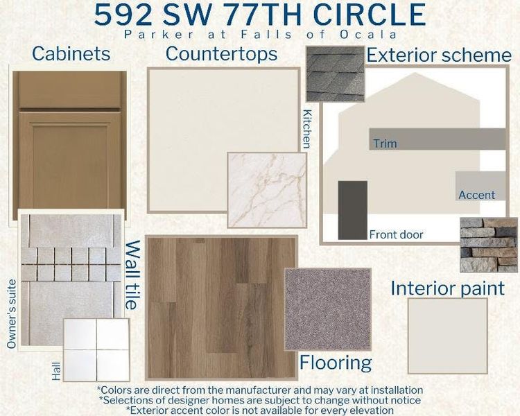 Parker - Colors for this home Parker - Colors for this home