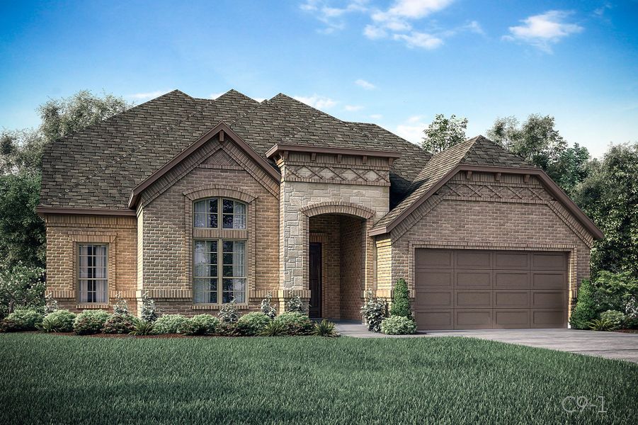 Representative exterior photo of a completed home built from the Phoenix by John Houston Homes in Somerset - Phase 5, Mansfield, TX (Image 2). Representative exterior photo of a completed home built from the Phoenix by John Houston Homes in Somerset - Phase 5, Mansfield, TX (Image 2).