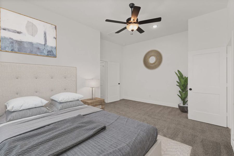 Representative furnished interior of a home built from the Cheverny by Chesmar Homes in The Woodland Hills Chateau, Willis (Image 12).