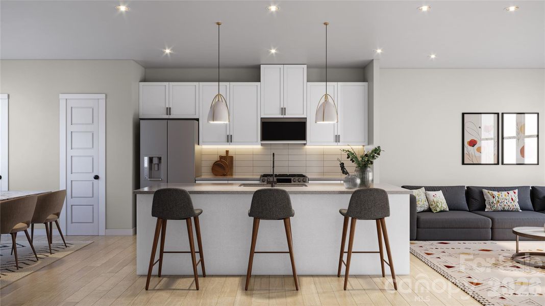 Kitchen - 3D Rendering, finishes may vary