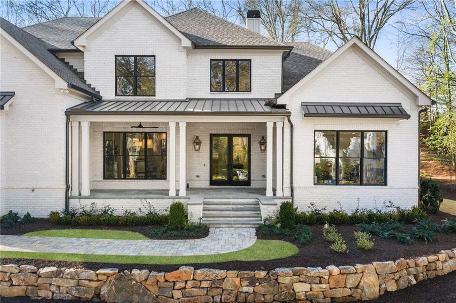 Front exterior of a new home in , Alpharetta, GA, highlighting curb appeal (Image 28).