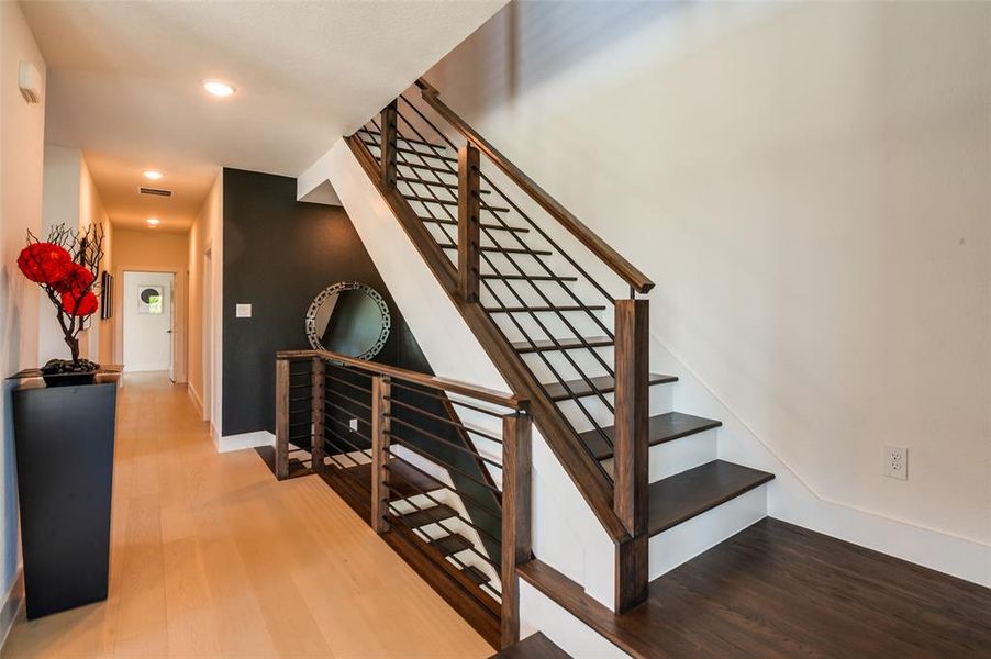 View of stairs from 2nd floor to 3rd floor