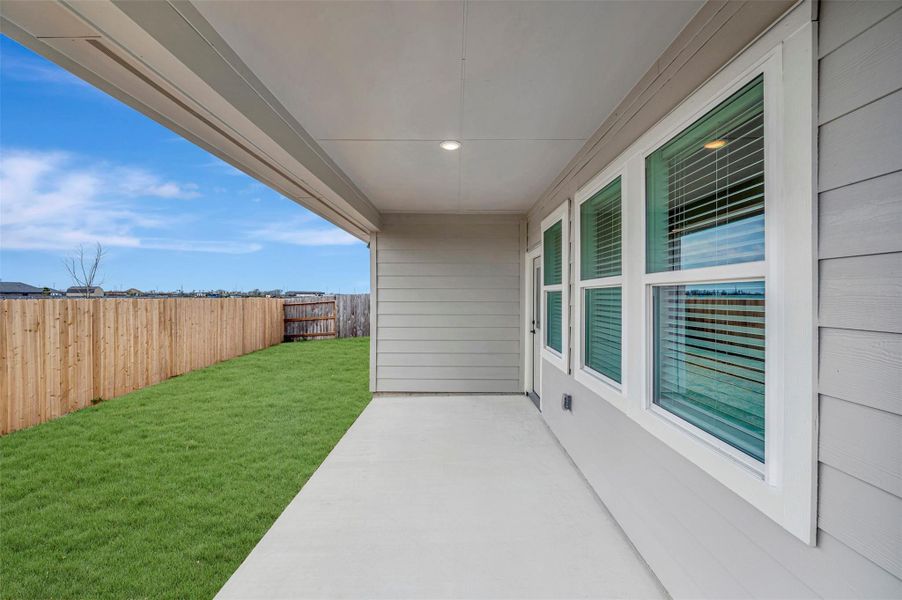 Enjoy the outdoors on the covered patio