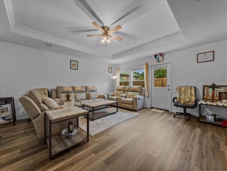 Furnished interior view inside a new home in Townsend Green, Denton (Image 9).