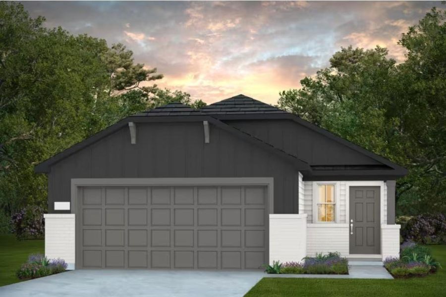 Front exterior of a new home in Stokesbury, Waller, TX, highlighting curb appeal (Image 11).