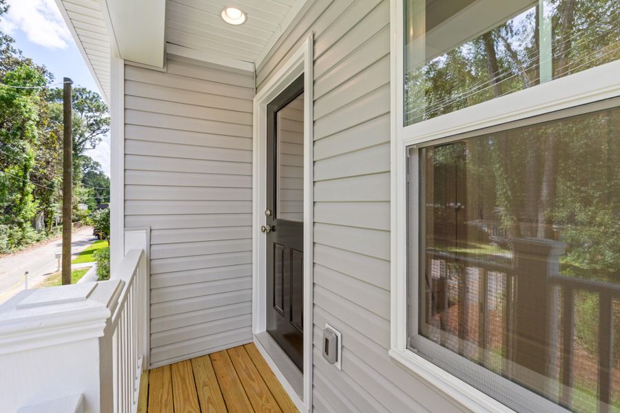 Exterior details and patio area of a home in , Charleston (Image 33).