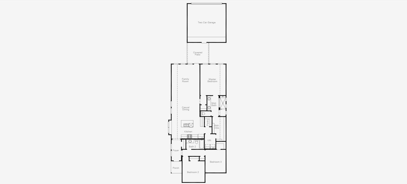 2D floor plan layout for the Aurora by Coventry Homes in Cambridge Crossing 40', Celina, TX (Image 3).