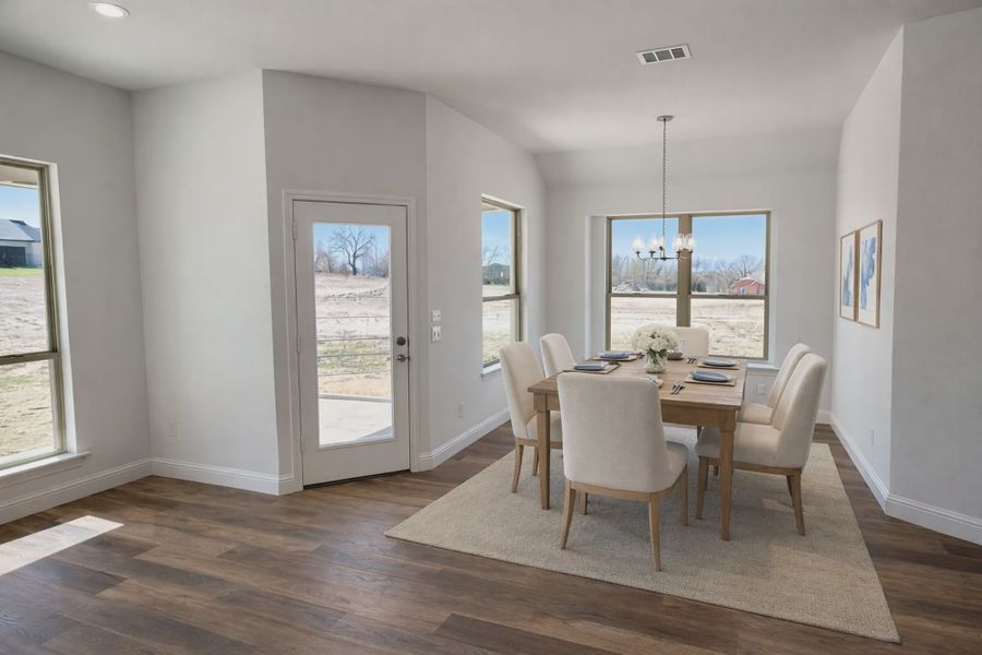 Representative furnished interior of a home built from the Hudson III by Cheldan Homes in Terra Vista Estates, Springtown (Image 11).