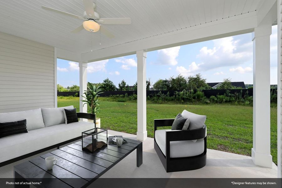 Exterior details and patio area of a home in Brayden, Advance (Image 2).