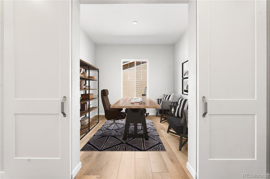 Furnished interior view inside a new home in Horizon at Solstice, Littleton (Image 9).