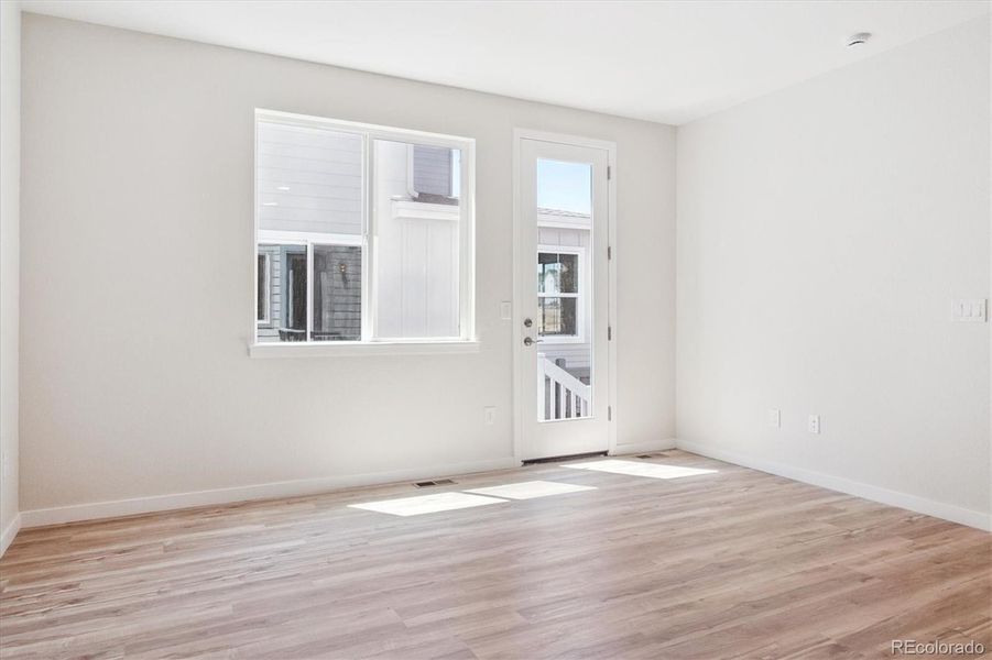Spacious, unfurnished interior of a new home in Paired Homes at Alder Creek, Parker (Image 16). Spacious, unfurnished interior of a new home in Paired Homes at Alder Creek, Parker (Image 16).