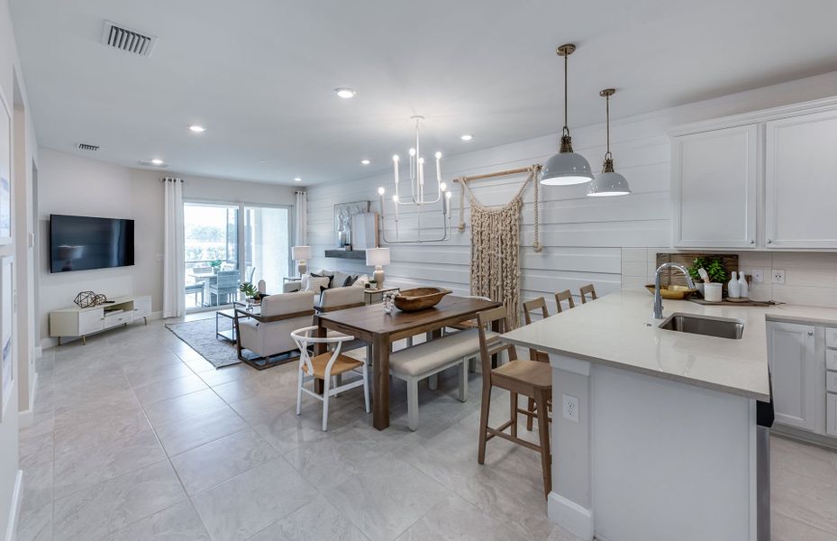 Furnished interior view inside a new home in BeachWalk by Manasota Key, Englewood (Image 4).