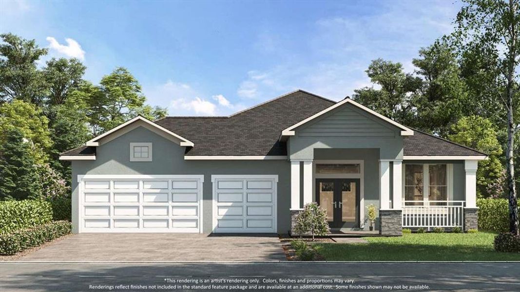 Front exterior of a new home in The Reserve at Victoria, Deland, FL, highlighting curb appeal (Image 1). Front exterior of a new home in The Reserve at Victoria, Deland, FL, highlighting curb appeal (Image 1).