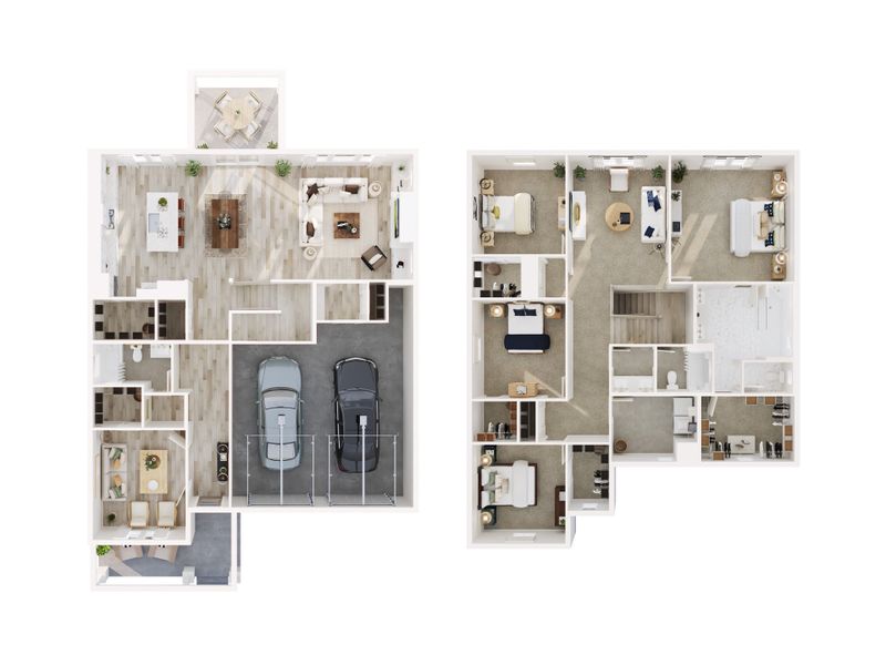 2D floor plan layout for the Remington by Meritage Homes in Station Hill - Estate Series, Franklin, TN (Image 3).