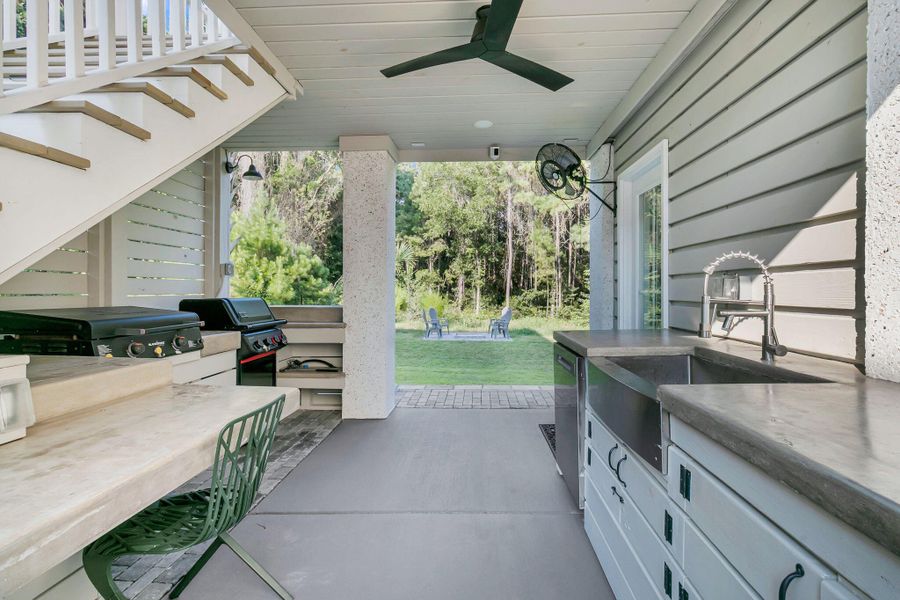 Exterior details and patio area of a home in Overlook at Copahee Sound, Awendaw (Image 33). Exterior details and patio area of a home in Overlook at Copahee Sound, Awendaw (Image 33).