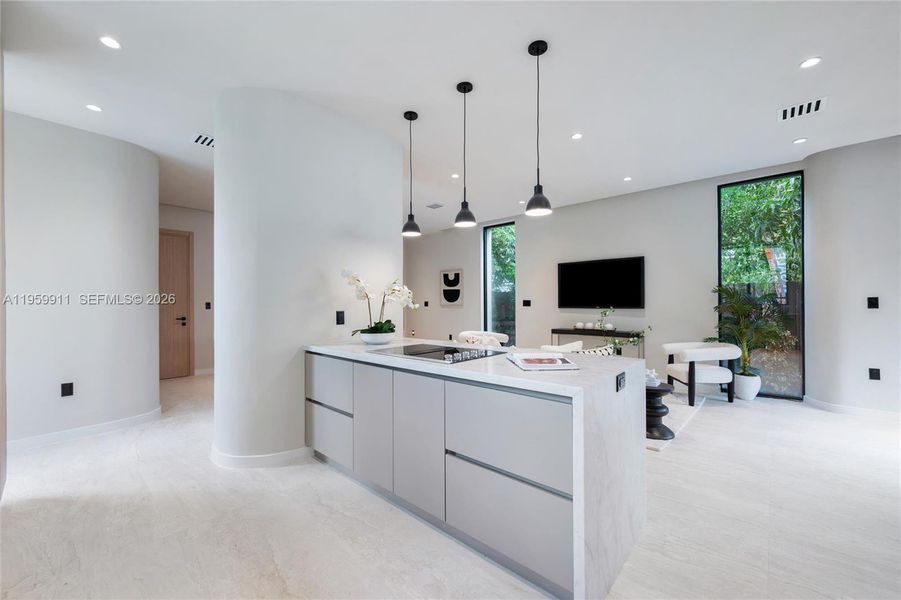 Furnished interior view inside a new home in , Miami (Image 3).