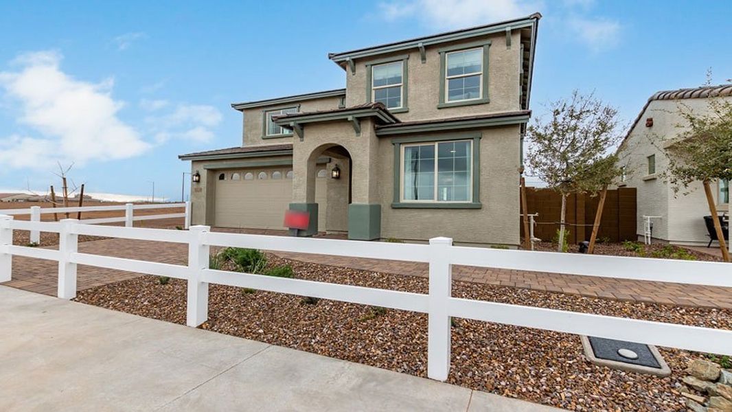 Representative exterior photo of a completed home built from the Paisley by Taylor Morrison in Paradisi Discovery Collection, Surprise, AZ (Image 24).