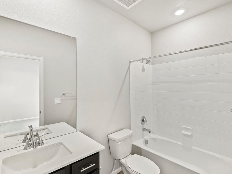 Furnished interior view inside a new home in Poudre Heights: The Alpine Collection, Windsor (Image 8).