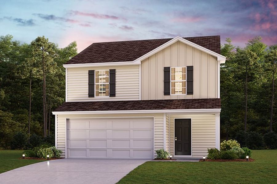 Front exterior of a new home in Maple Ridge, Newton, NC, highlighting curb appeal (Image 1). Front exterior of a new home in Maple Ridge, Newton, NC, highlighting curb appeal (Image 1).
