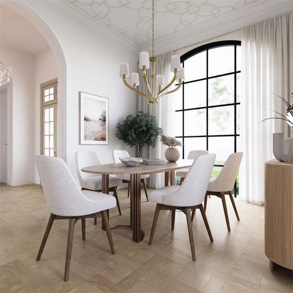 Furnished interior view inside a new home in , Dallas (Image 17).