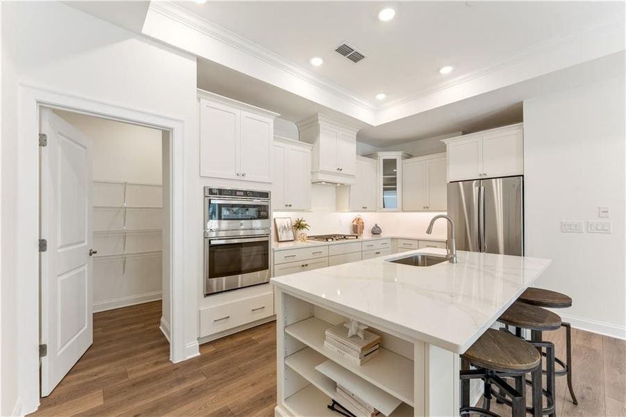 Furnished interior view inside a new home in The Courtyards at Bailey Farms, Dacula (Image 10).