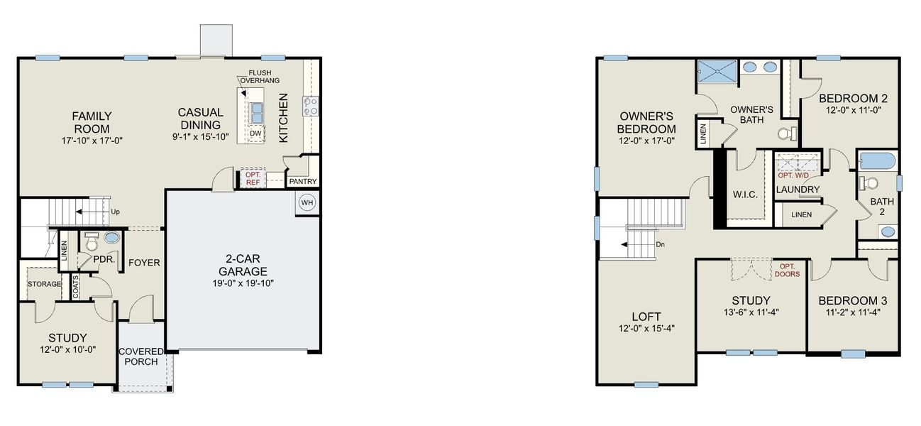 2D floor plan layout for the Prelude - Single Family Homes by Dream Finders Homes in Stone Creek, Raeford, NC (Image 3). 2D floor plan layout for the Prelude - Single Family Homes by Dream Finders Homes in Stone Creek, Raeford, NC (Image 3).