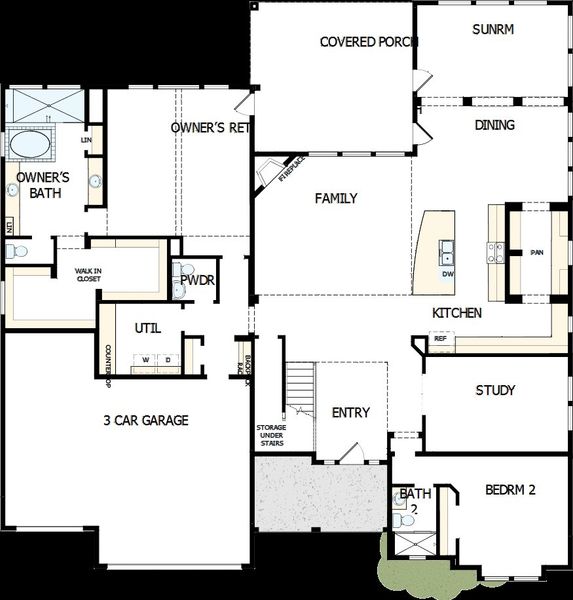 2D floor plan layout of this home in Headwaters 80' - Executive Series, Dripping Springs, TX (Image 2). 2D floor plan layout of this home in Headwaters 80' - Executive Series, Dripping Springs, TX (Image 2).