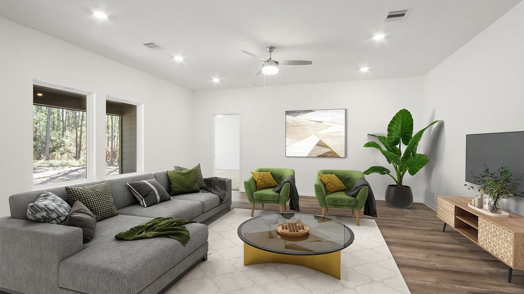 Representative furnished interior of a home built from the Fairfield by D.R. Horton in Williams Reserve East, Conroe (Image 10).