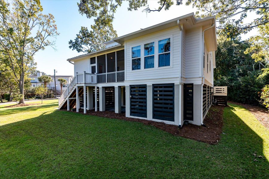 Exterior details and patio area of a home in , James Island (Image 27). Exterior details and patio area of a home in , James Island (Image 27).