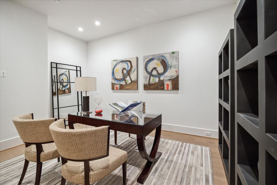 An alternate perspective of the home office or media highlighting the ample room it provides.  Photo of a similar unit with same layout