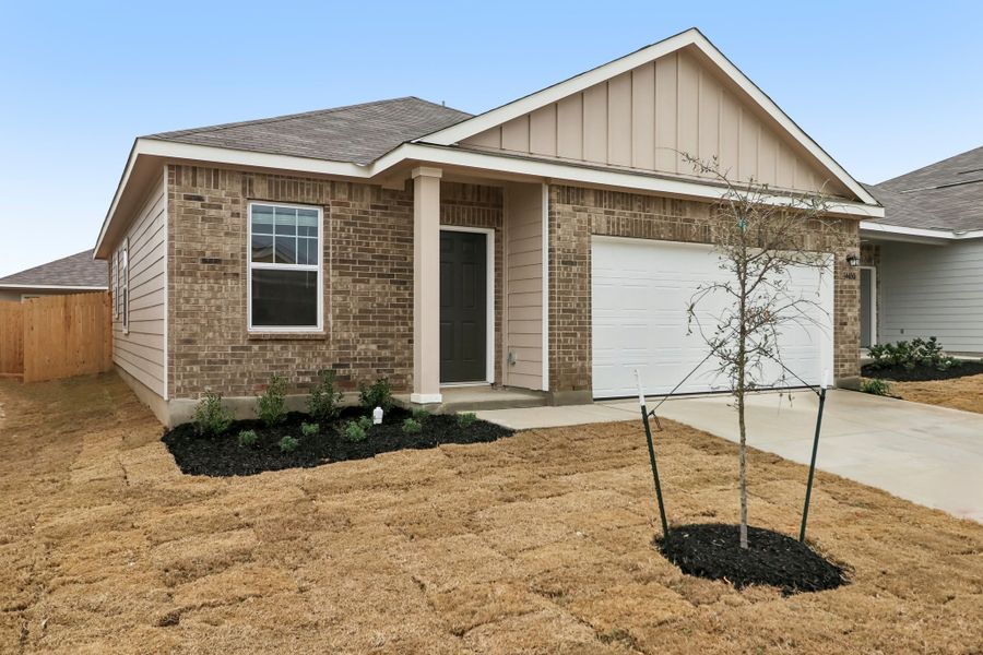 Representative exterior details of a home built from the Comet by Starlight Homes in Trails at Culebra, San Antonio (Image 2). Representative exterior details of a home built from the Comet by Starlight Homes in Trails at Culebra, San Antonio (Image 2).