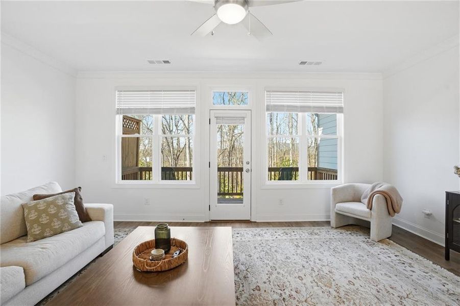 Furnished interior view inside a new home in , Cumming (Image 13).