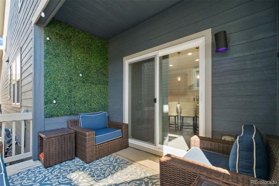 Exterior details and patio area of a home in Sterling Ranch Prospect Village, Littleton (Image 4).