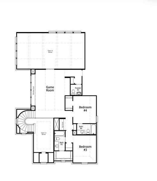 2D floor plan layout for the Siena by Highland Homes in The Grove Frisco: 95ft. lots, Frisco, TX (Image 11). 2D floor plan layout for the Siena by Highland Homes in The Grove Frisco: 95ft. lots, Frisco, TX (Image 11).