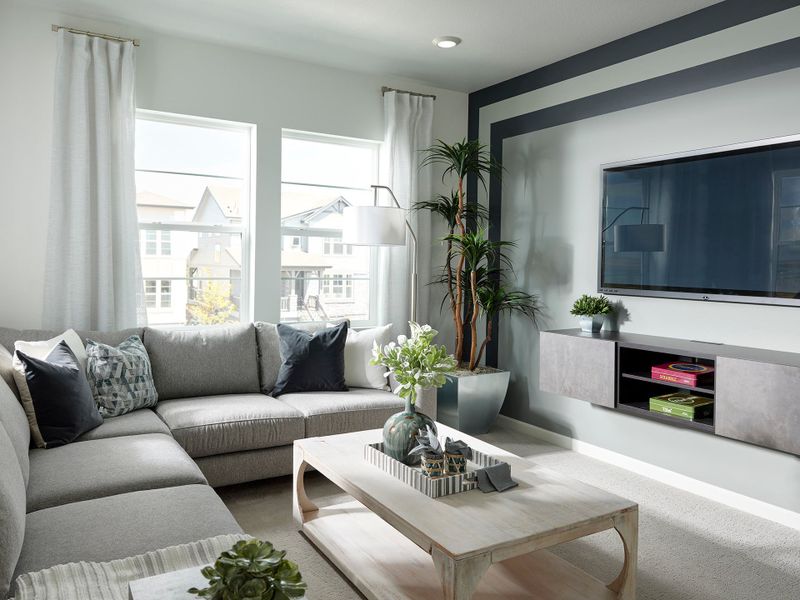 Representative furnished interior of a home built from the The Torin by Tri Pointe Homes in Cordovan, Firestone (Image 9).