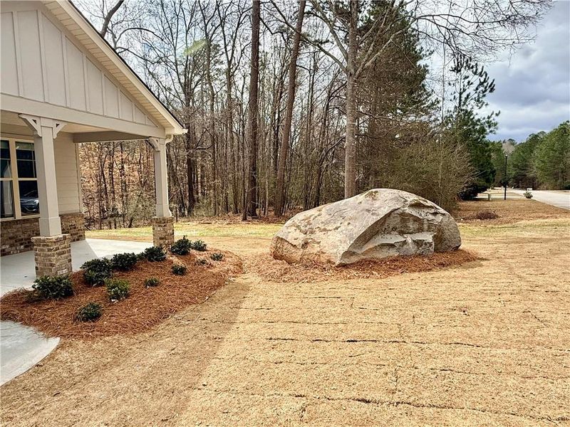 Exterior details and patio area of a home in , Gray (Image 27).