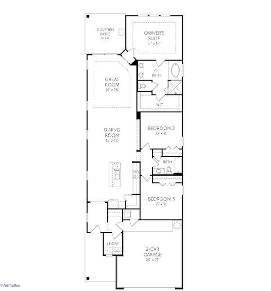 2D floor plan layout of this home in Beacon Lake, St. Augustine, FL (Image 5).