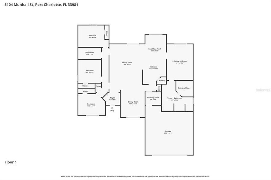2D floor plan layout of this home in , Port Charlotte, FL (Image 5). 2D floor plan layout of this home in , Port Charlotte, FL (Image 5).