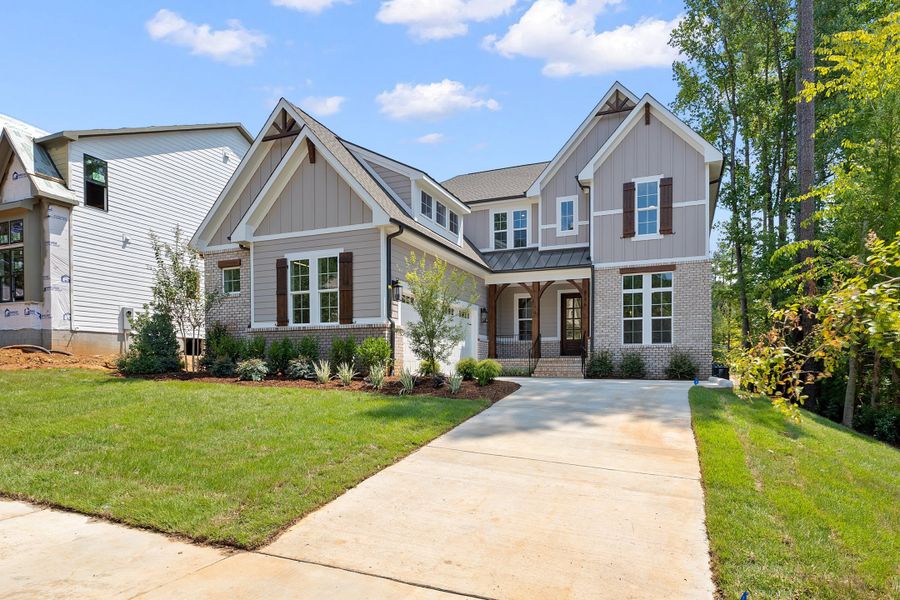 Representative exterior photo of a completed home built from the The Emerson by RobuckHomes in Stonehenge, Raleigh, NC (Image 35).