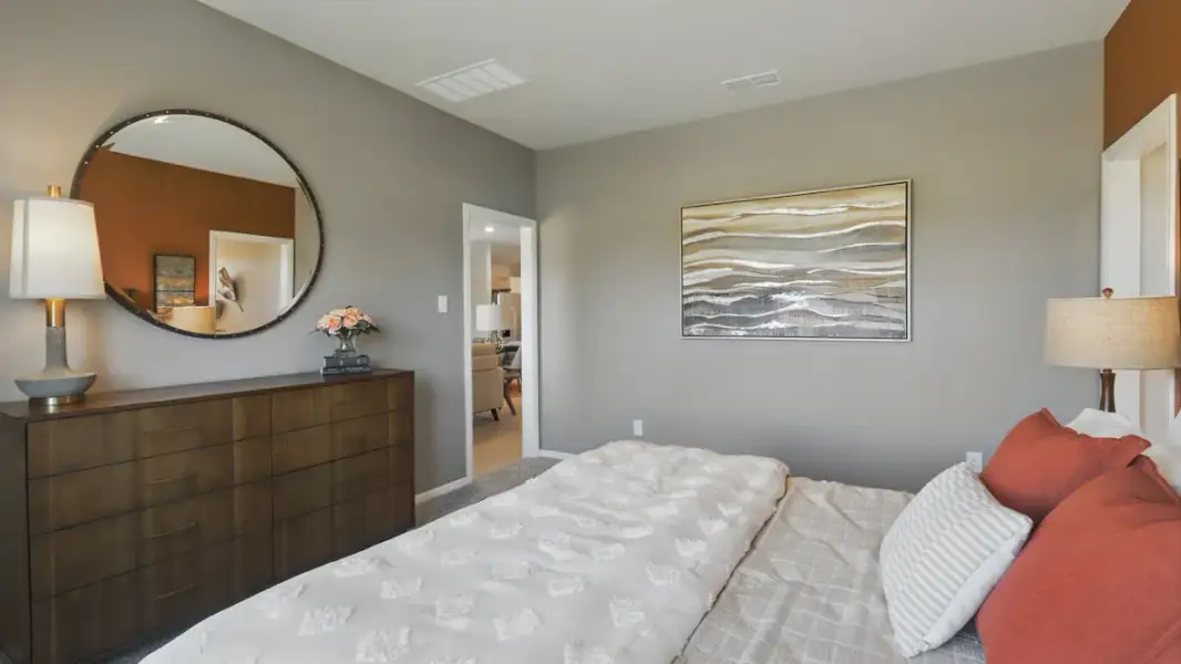 Furnished interior view inside a new home in Rosewood at Beltmill, Fort Worth (Image 22). Furnished interior view inside a new home in Rosewood at Beltmill, Fort Worth (Image 22).