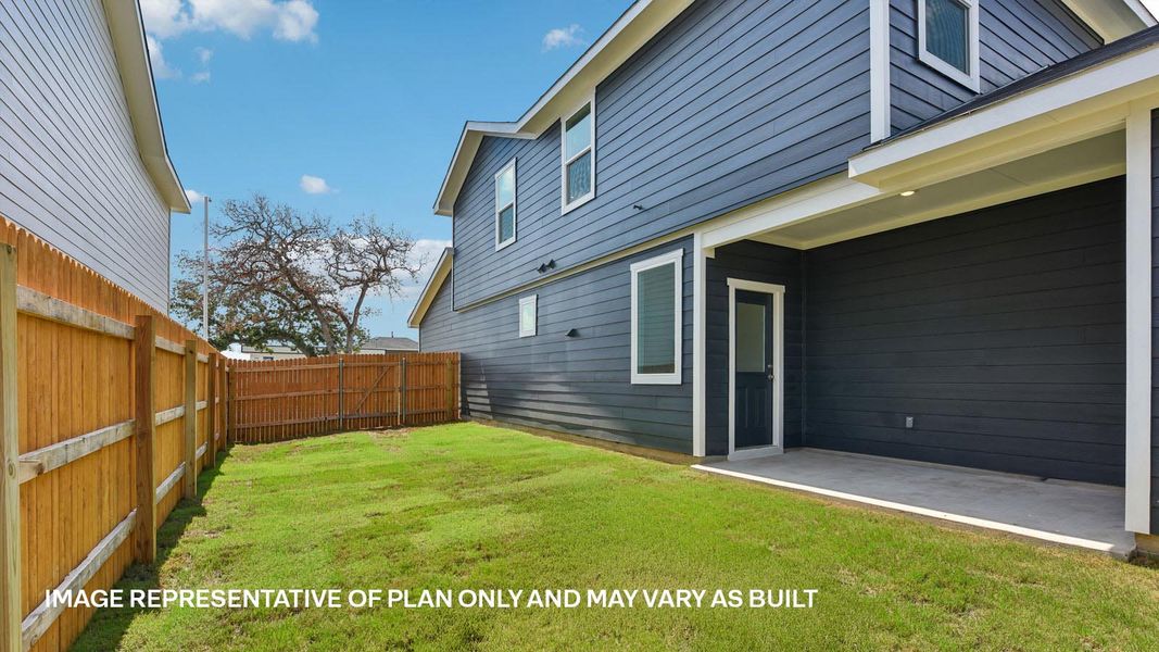 Representative exterior details of a home built from the The Travis by D.R. Horton in Valverde, Bastrop (Image 3).